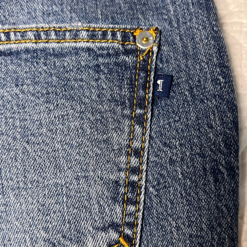 Anthropologie Pilcro The Vintage Straight Medium Wash Distressed Jeans Size 26 - Picture 8 of 11